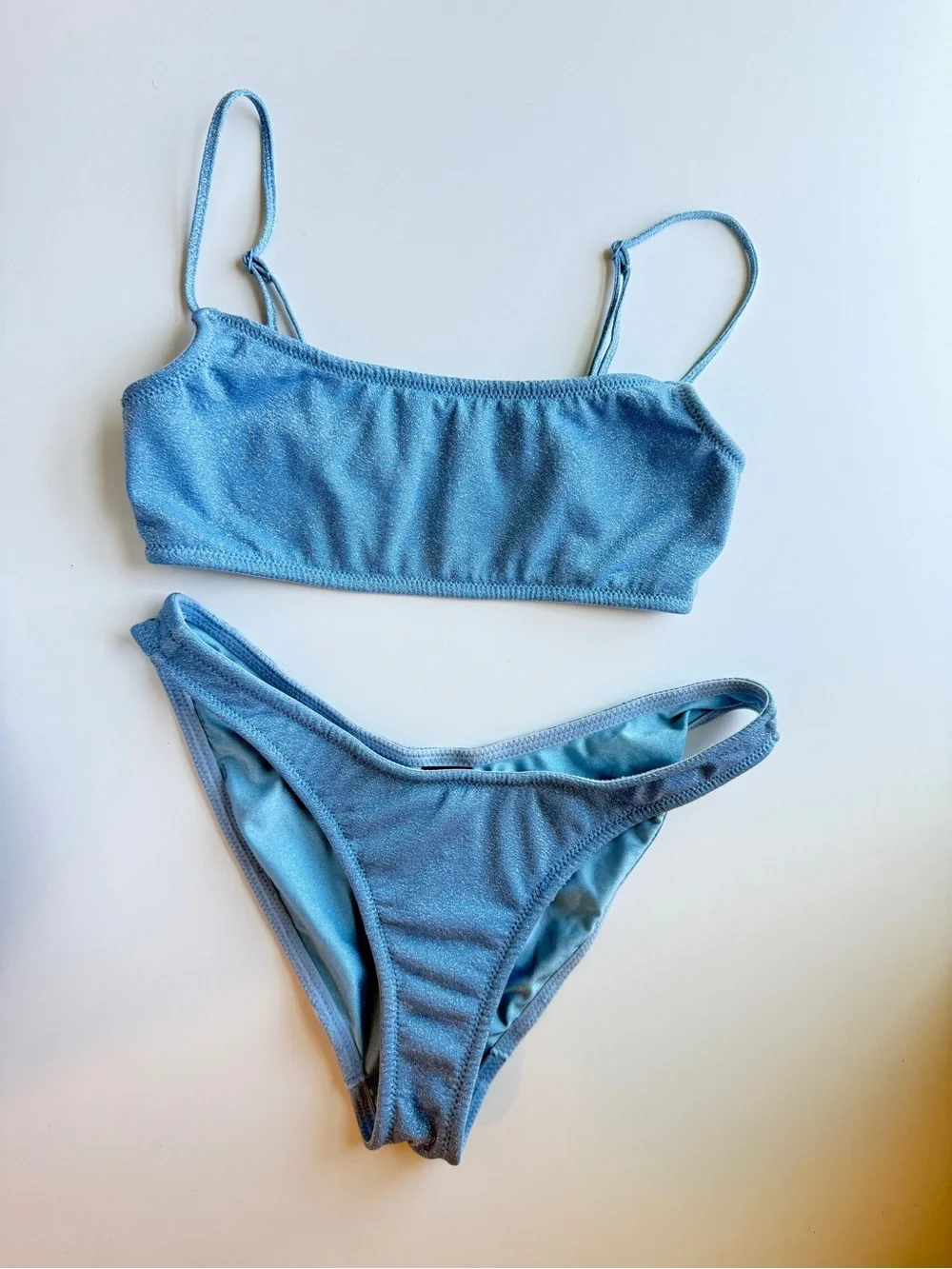 triangl swimwear Blue Shimmer Bikini Set